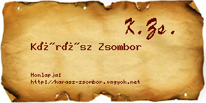 Kárász Zsombor névjegykártya