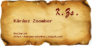 Kárász Zsombor névjegykártya