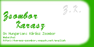 zsombor karasz business card