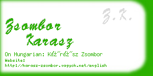 zsombor karasz business card